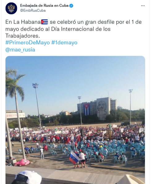 Imagen difundida por la Embajada rusa.